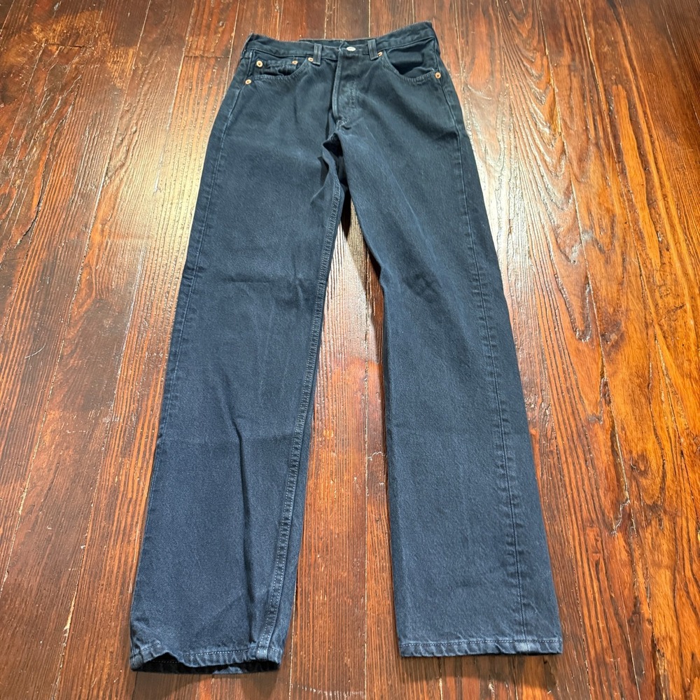 Vintage‎ Levis 501 Jeans Mens 29x32 Black 90s Made in USA Faded Denim Y2K Grunge